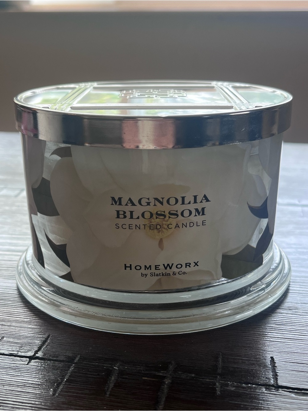 HomeWorx Magnolia Blossom Scented Candle - White